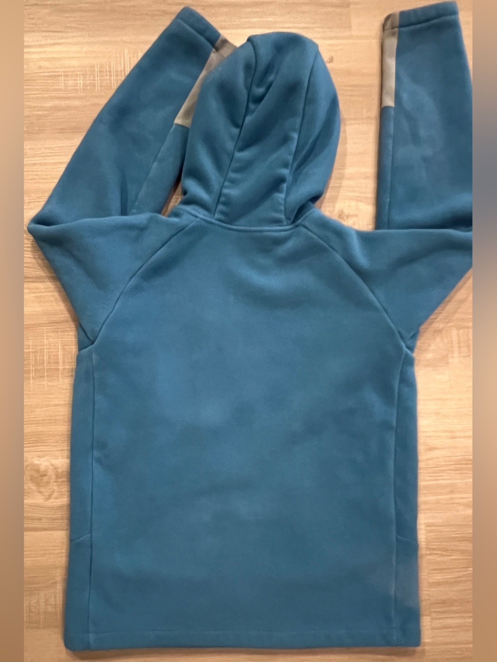 The North Face Blue and Gray Sherpa-Lined Hooded Fleece - Picture 6 of 7